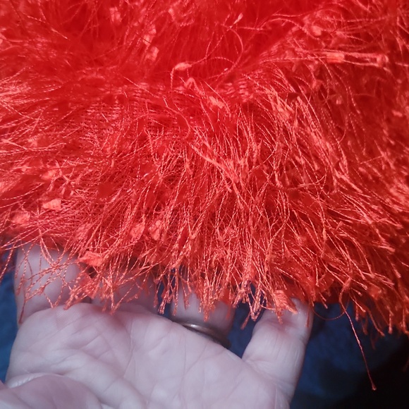 Women designer ZARA new $95 orange fringe bohemian halter mini dress size large - Picture 16 of 16